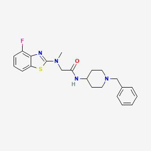 molecular formula C22H25FN4OS B2448807 N-(1-benzylpiperidin-4-yl)-2-((4-fluorobenzo[d]thiazol-2-yl)(methyl)amino)acetamide CAS No. 1351651-62-1