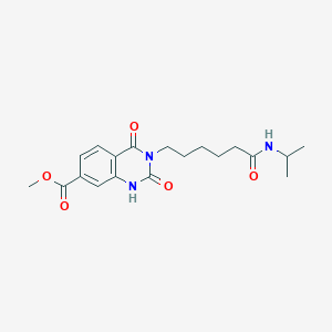 molecular formula C19H25N3O5 B2448809 methyl 2,4-dioxo-3-{5-[(propan-2-yl)carbamoyl]pentyl}-1,2,3,4-tetrahydroquinazoline-7-carboxylate CAS No. 896385-17-4