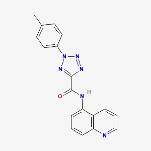 molecular formula C18H14N6O B2448828 N-(quinolin-5-yl)-2-(p-tolyl)-2H-tetrazole-5-carboxamide CAS No. 1396757-99-5