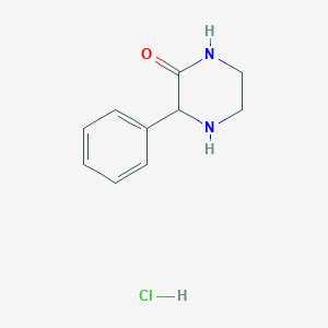 molecular formula C10H13ClN2O B2448848 3-Phenylpiperazin-2-one hydrochloride CAS No. 2219371-33-0