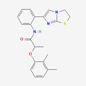 molecular formula C22H23N3O2S B2448905 N-(2-(2,3-dihydroimidazo[2,1-b]thiazol-6-yl)phenyl)-2-(2,3-dimethylphenoxy)propanamide CAS No. 2034615-79-5