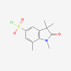 1,3,3,7-tetramethyl-2-oxo-2,3-dihydro-1H-indole-5-sulfonyl chloride