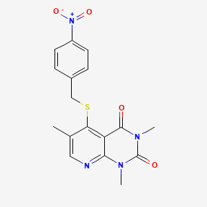 1,3,6-trimethyl-5-((4-nitrobenzyl)thio)pyrido[2,3-d]pyrimidine-2,4(1H,3H)-dione