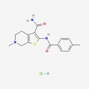6-Methyl-2-(4-methylbenzamido)-4,5,6,7-tetrahydrothieno[2,3-c]pyridine-3-carboxamide hydrochloride