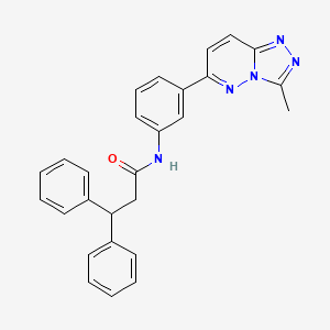 N-(3-(3-methyl-[1,2,4]triazolo[4,3-b]pyridazin-6-yl)phenyl)-3,3-diphenylpropanamide