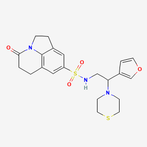 N-(2-(furan-3-yl)-2-thiomorpholinoethyl)-4-oxo-2,4,5,6-tetrahydro-1H-pyrrolo[3,2,1-ij]quinoline-8-sulfonamide
