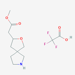 Methyl 2-(2-oxa-7-azaspiro[4.4]nonan-3-yl)acetate;2,2,2-trifluoroacetic acid