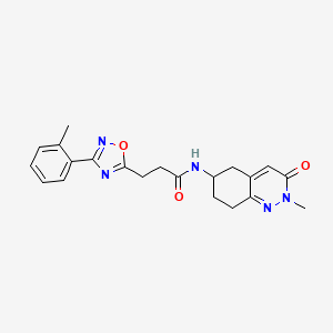 N-(2-methyl-3-oxo-2,3,5,6,7,8-hexahydrocinnolin-6-yl)-3-(3-(o-tolyl)-1,2,4-oxadiazol-5-yl)propanamide