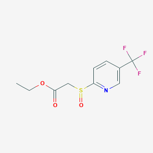 molecular formula C10H10F3NO3S B2448933 Ethyl 2-{[5-(trifluoromethyl)-2-pyridinyl]sulfinyl}acetate CAS No. 477713-18-1
