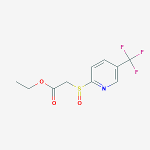 Ethyl 2-{[5-(trifluoromethyl)-2-pyridinyl]sulfinyl}acetate