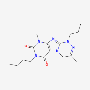 7-butyl-3,9-dimethyl-1-propyl-5,7,9-trihydro-4H-1,2,4-triazino[4,3-h]purine-6, 8-dione