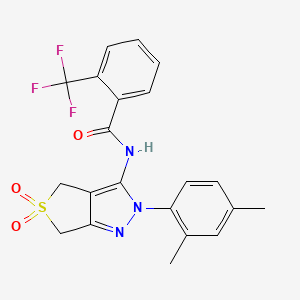 N-(2-(2,4-dimethylphenyl)-5,5-dioxido-4,6-dihydro-2H-thieno[3,4-c]pyrazol-3-yl)-2-(trifluoromethyl)benzamide