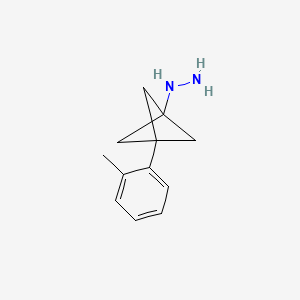 [3-(2-Methylphenyl)-1-bicyclo[1.1.1]pentanyl]hydrazine