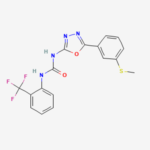 1-(5-(3-(Methylthio)phenyl)-1,3,4-oxadiazol-2-yl)-3-(2-(trifluoromethyl)phenyl)urea