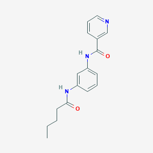 molecular formula C17H19N3O2 B244895 N-[3-(pentanoylamino)phenyl]pyridine-3-carboxamide 