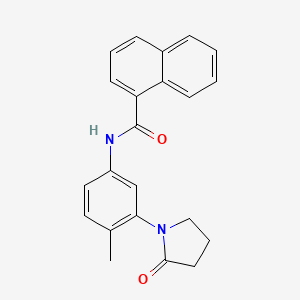 molecular formula C22H20N2O2 B2448963 N-[4-methyl-3-(2-oxopyrrolidin-1-yl)phenyl]naphthalene-1-carboxamide CAS No. 941934-10-7