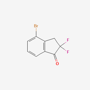 molecular formula C9H5BrF2O B2448972 4-Bromo-2,2-difluoro-3H-inden-1-one CAS No. 1196871-69-8