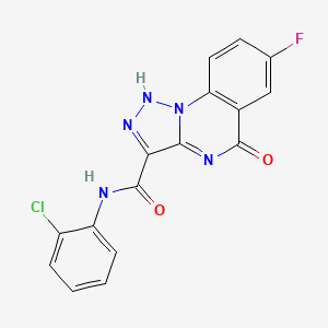 N-(2-chlorophenyl)-7-fluoro-5-hydroxy[1,2,3]triazolo[1,5-a]quinazoline-3-carboxamide