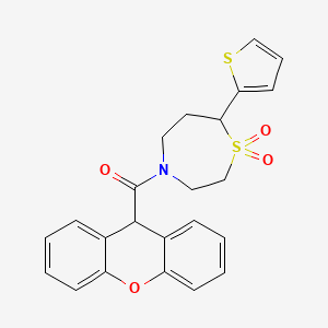 (1,1-dioxido-7-(thiophen-2-yl)-1,4-thiazepan-4-yl)(9H-xanthen-9-yl)methanone