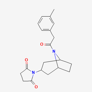 1-((1R,5S)-8-(2-(m-tolyl)acetyl)-8-azabicyclo[3.2.1]octan-3-yl)pyrrolidine-2,5-dione
