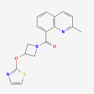B2448981 (2-Methylquinolin-8-yl)(3-(thiazol-2-yloxy)azetidin-1-yl)methanone CAS No. 1797287-51-4