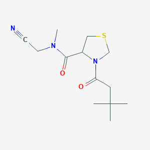 N-(cyanomethyl)-3-(3,3-dimethylbutanoyl)-N-methyl-1,3-thiazolidine-4-carboxamide