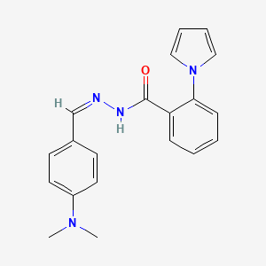 N'-[(1Z)-[4-(dimethylamino)phenyl]methylidene]-2-(1H-pyrrol-1-yl)benzohydrazide