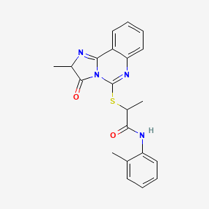 2-((2-methyl-3-oxo-2,3-dihydroimidazo[1,2-c]quinazolin-5-yl)thio)-N-(o-tolyl)propanamide