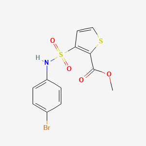 molecular formula C12H10BrNO4S2 B2449000 Methyl 3-[(4-bromophenyl)sulfamoyl]thiophene-2-carboxylate CAS No. 850635-47-1