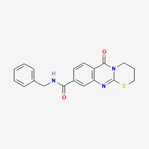 N-benzyl-6-oxo-2,3,4,6-tetrahydro-[1,3]thiazino[2,3-b]quinazoline-9-carboxamide