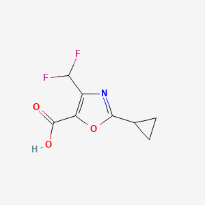 2-Cyclopropyl-4-(difluoromethyl)-1,3-oxazole-5-carboxylic acid