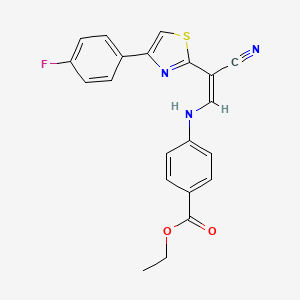 (Z)-ethyl 4-((2-cyano-2-(4-(4-fluorophenyl)thiazol-2-yl)vinyl)amino)benzoate