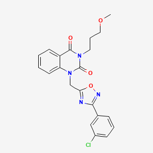 1-((3-(3-chlorophenyl)-1,2,4-oxadiazol-5-yl)methyl)-3-(3-methoxypropyl)quinazoline-2,4(1H,3H)-dione