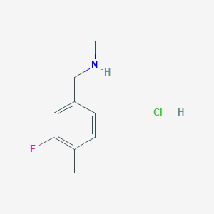 1-(3-Fluoro-4-methylphenyl)-N-methylmethanamine;hydrochloride