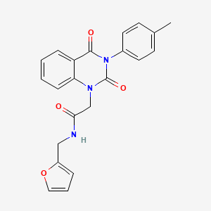 molecular formula C22H19N3O4 B2449023 N-[(furan-2-yl)methyl]-2-[3-(4-methylphenyl)-2,4-dioxo-1,2,3,4-tetrahydroquinazolin-1-yl]acetamide CAS No. 899782-21-9