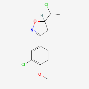 5-(1-Chloroethyl)-3-(3-chloro-4-methoxyphenyl)-4,5-dihydro-1,2-oxazole