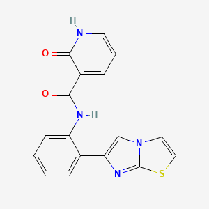 molecular formula C17H12N4O2S B2449026 2-hydroxy-N-(2-(imidazo[2,1-b]thiazol-6-yl)phenyl)nicotinamide CAS No. 1706290-87-0