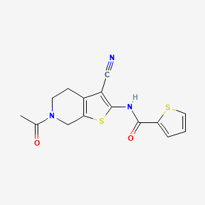 N-(6-acetyl-3-cyano-5,7-dihydro-4H-thieno[2,3-c]pyridin-2-yl)thiophene-2-carboxamide
