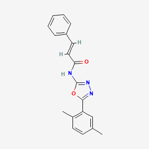 molecular formula C19H17N3O2 B2449035 N-(5-(2,5-dimethylphenyl)-1,3,4-oxadiazol-2-yl)cinnamamide CAS No. 891118-02-8