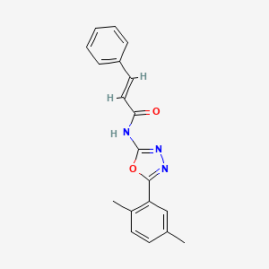 N-(5-(2,5-dimethylphenyl)-1,3,4-oxadiazol-2-yl)cinnamamide
