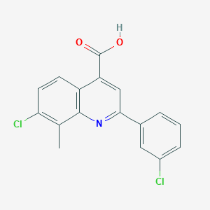 7-Chloro-2-(3-chlorophenyl)-8-methylquinoline-4-carboxylic acid