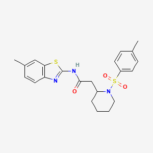 N-(6-methylbenzo[d]thiazol-2-yl)-2-(1-tosylpiperidin-2-yl)acetamide
