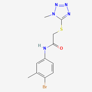 N-(4-bromo-3-methylphenyl)-2-[(1-methyl-1H-1,2,3,4-tetrazol-5-yl)sulfanyl]acetamide