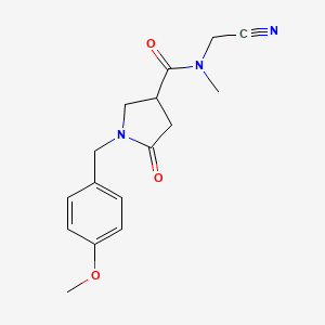 molecular formula C16H19N3O3 B2449047 N-(cyanomethyl)-1-[(4-methoxyphenyl)methyl]-N-methyl-5-oxopyrrolidine-3-carboxamide CAS No. 1311752-64-3