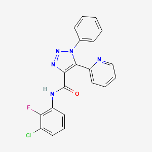 N-(3-chloro-2-fluorophenyl)-1-phenyl-5-pyridin-2-yl-1H-1,2,3-triazole-4-carboxamide