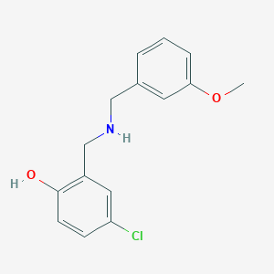 molecular formula C15H16ClNO2 B2449052 4-Chloro-2-{[(3-methoxybenzyl)amino]methyl}phenol CAS No. 1179651-53-6
