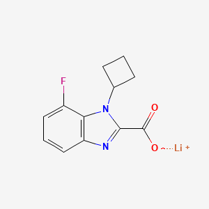 molecular formula C12H10FLiN2O2 B2449059 Lithium 1-cyclobutyl-7-fluoro-1H-benzo[d]imidazole-2-carboxylate CAS No. 2197057-04-6