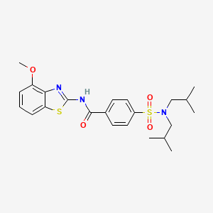 4-[bis(2-methylpropyl)sulfamoyl]-N-(4-methoxy-1,3-benzothiazol-2-yl)benzamide