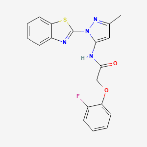 N-(1-(benzo[d]thiazol-2-yl)-3-methyl-1H-pyrazol-5-yl)-2-(2-fluorophenoxy)acetamide