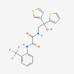 N1-(2-hydroxy-2-(thiophen-2-yl)-2-(thiophen-3-yl)ethyl)-N2-(2-(trifluoromethyl)phenyl)oxalamide